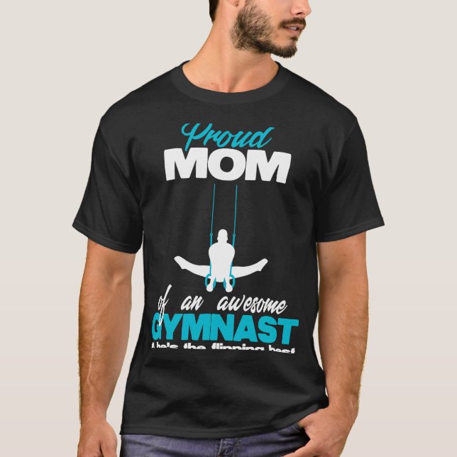 Stolze Mama eines Phantastischen Boy Gymnast Rings T-Shirt (Vorderseite)