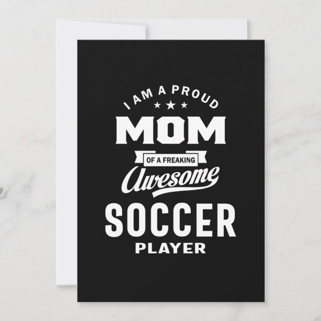 Stolze Mama eines Phantastischen Fußballspielers Dankeskarte (Vorderseite)