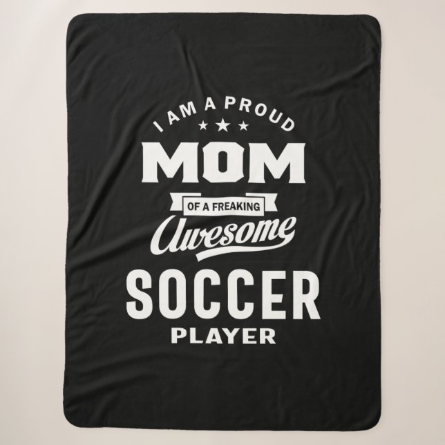 Stolze Mama eines Phantastischen Fußballspielers Sherpadecke (Vorderseite)