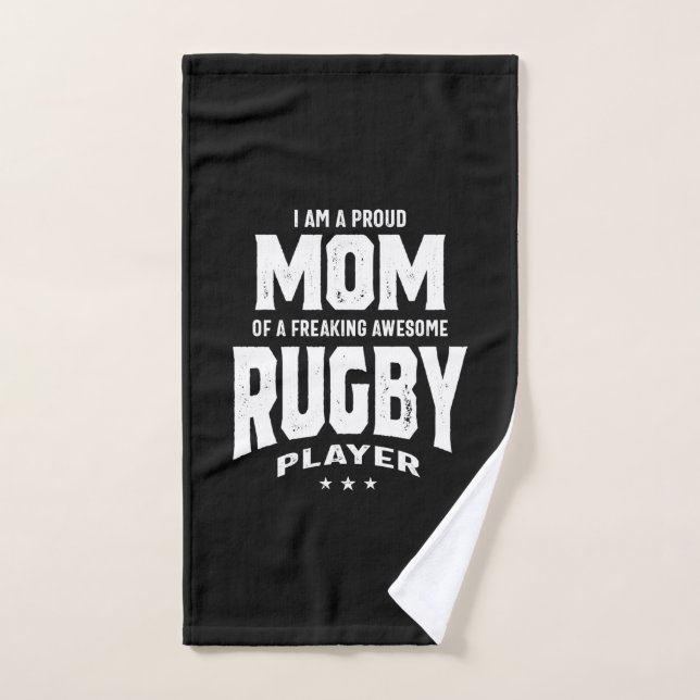 Stolze Mama eines Phantastischen Rugby-Spielers Handtuch (Handtuch)