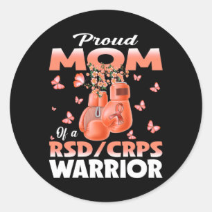 Stolze Mama eines Rsd-Crps-Krieger-Sensibilisierun Runder Aufkleber