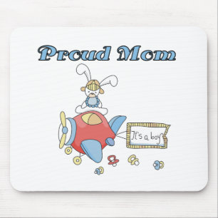 Stolze Mama-Flugzeug Es ist ein Boy-Trikots und Ge Mousepad