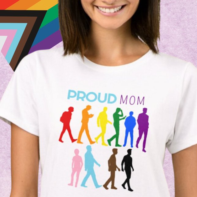 Stolze MAMA Gay Pride LGBTQIA+BIPOC Silhouette T-Shirt (Von Creator hochgeladen)