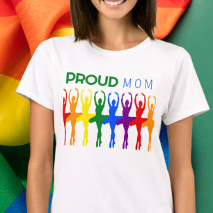 Stolze MAMA Gay Pride Rainbow Ballet Silhouetten T-Shirt