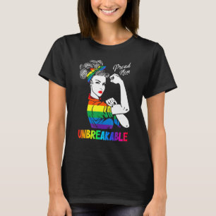 Stolze Mama Unzerbrechliche Lgbt-Regenbogenflagge T-Shirt