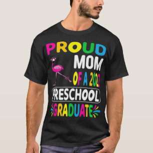 Stolze Mama von 2022 Vorschule Flamingo Wearing Ha T-Shirt