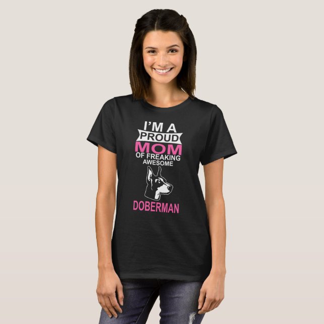 Stolze Mama von DoberMan T-Shirt (Vorne ganz)