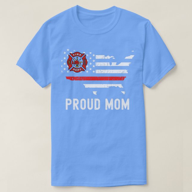Stolze Mama von Firefighter Thin Red Line Mutter A T-Shirt (Design vorne)