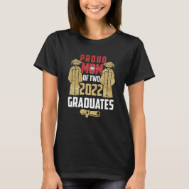 Stolze Mama von zwei 2022 Absolventen Twin Mama Gr T-Shirt