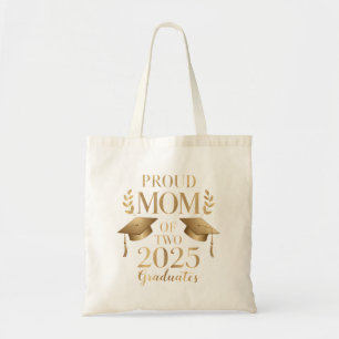 Stolze Mama von zwei 2025 Graduate Twins Tragetasche