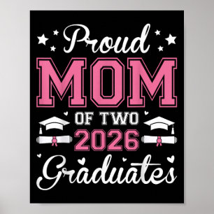 Stolze Mama von zwei 2026 Hochschulabsolventen TW Poster