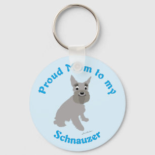 Stolze Mama zu meinem Schnauzer Schlüsselanhänger