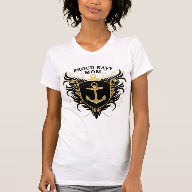 Stolze Marine-Mama T-Shirt (Vorderseite)