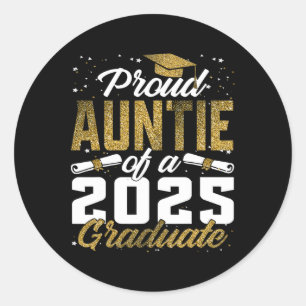 Stolze Menge eines Cl von 2025 Graduate Senior Gra Runder Aufkleber