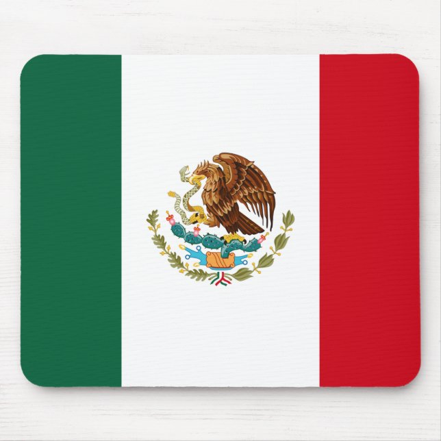 Stolze mexikanische Flagge Mousepad (Vorne)