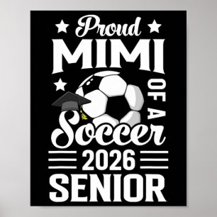 Stolze Mimi eines Fußball-Absolventen 2026 Abschlu Poster