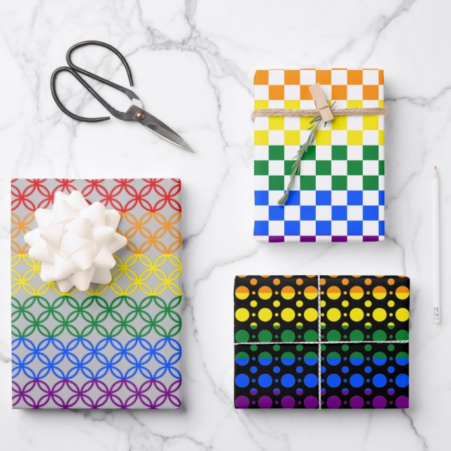 Stolze Muster Geschenkpapier Set (Vorderseite)