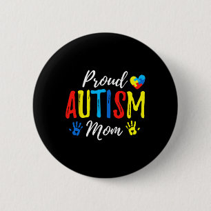 Stolze Mutter Autism Awareness Familie passend Button
