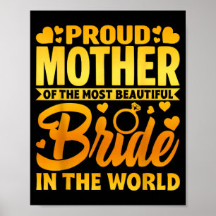 Stolze Mutter der Braut mütterliche Liebe Hochzeit Poster