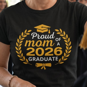 Stolze Mutter des Absolventenjahrgangs 2026 Famili T-Shirt