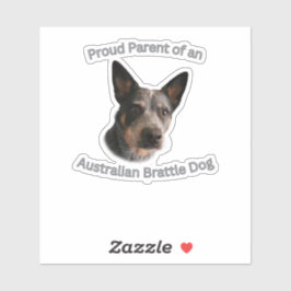 Stolze Mutter des australischen Brattle Dog Aufkleber