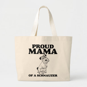 Stolze Mutter einer Schnauzer-Taschen-Tasche Jumbo Stoffbeutel
