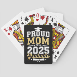 Stolze Mutter eines 2025er Absolventen Abschlussfe Spielkarten