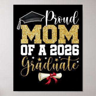 Stolze Mutter eines 2026 Senior Absolventen Famili Poster