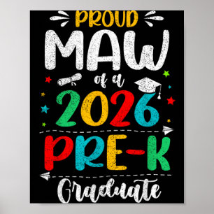 Stolze Mutter eines 2026er Vorschulkind-Absolvente Poster