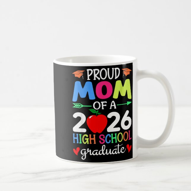 Stolze Mutter eines Abiturienten der Klasse 2026 Kaffeetasse (Rechts)