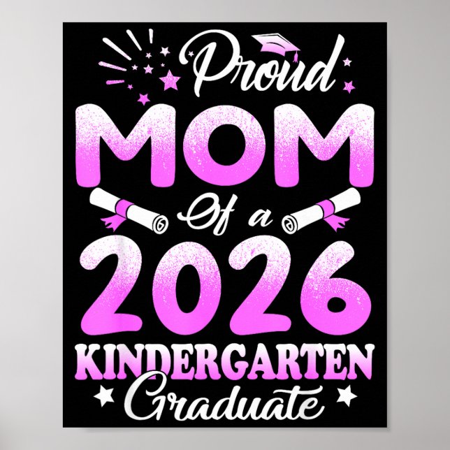Stolze Mutter eines Absolventen der Klasse 2026 fl Poster (Vorne)