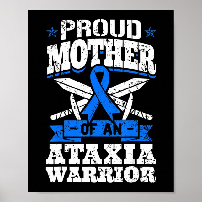 Stolze Mutter eines Ataxia Kriegerklammers Poster (Vorne)