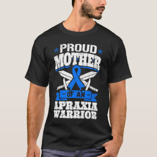 Stolze Mutter eines Ataxie Kriegers blaues Bewusst T-Shirt