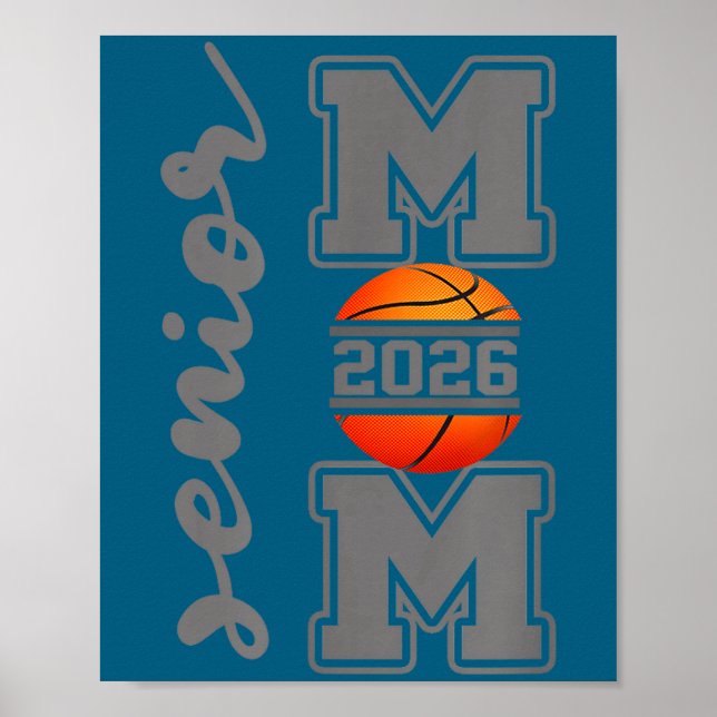 Stolze Mutter eines Basketball-Athleten der Abschl Poster (Vorne)