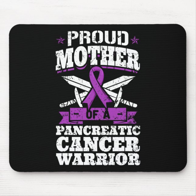 Stolze Mutter eines Bauchspeicheldrüsenkriegers Aw Mousepad (Vorne)