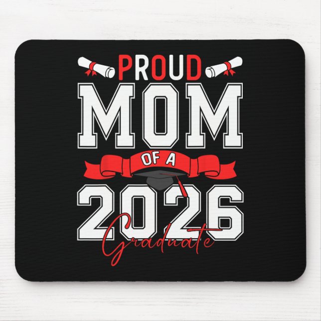 Stolze Mutter eines Cl von 2026 Absolventen Senior Mousepad (Vorne)