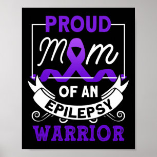 Stolze Mutter eines Epilepsie-Kriegers Epilepsie-B Poster