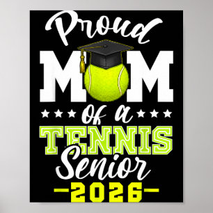 Stolze Mutter eines Tennis-Abiturienten, Abschluss Poster