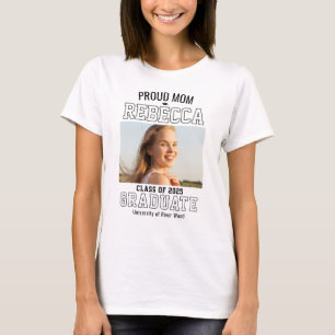 Stolze Mutter Foto Absolvent Eltern Individuell T-Shirt