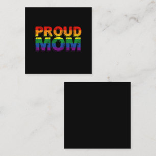 Stolze Mutter Gay Pride LGBT Regenbogen Mutter LGB Quadratische Visitenkarte
