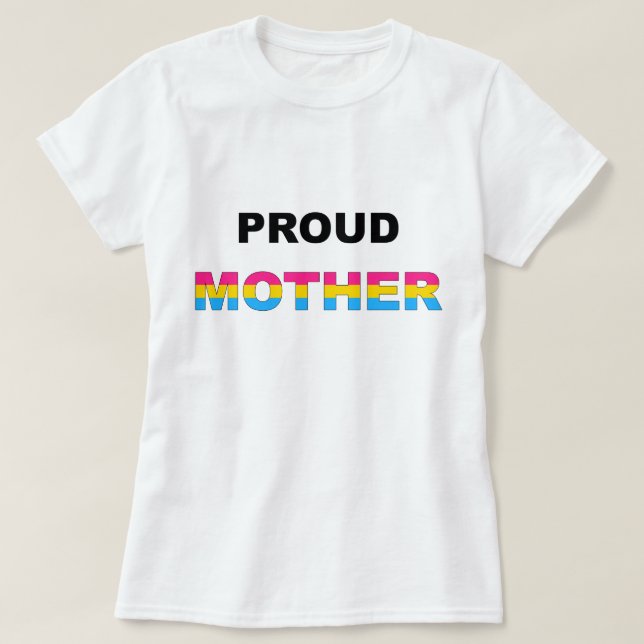 Stolze Mutter Pan LGBT T-Shirt (Design vorne)