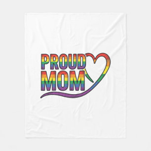 Stolze Mutter Regenbogen Herz Vintage Gravur Desig Fleecedecke
