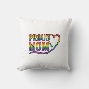 Stolze Mutter Regenbogen Herz Vintage Gravur Desig Kissen