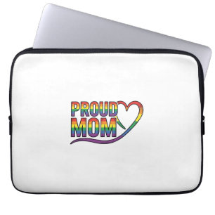 Stolze Mutter Regenbogen Herz Vintage Gravur Desig Laptopschutzhülle