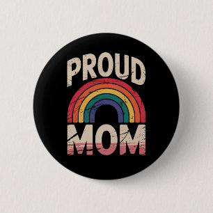 Stolze Mutter Regenbogen LGBTQ Gay Pride Unterstüt Button