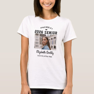 Stolze Mutter Senior Custom Jahr Absolvent Eltern T-Shirt
