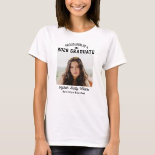 Stolze Mutter Senior Custom Jahr Absolventen Foto T-Shirt