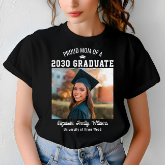 Stolze Mutter Senior Custom Jahr Absolventen Foto T-Shirt
