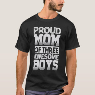 Stolze Mutter von drei großartigen Jungen Mutt T-Shirt