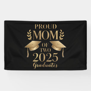 Stolze Mutter von zwei Absolventen 2025 Absolvente Banner